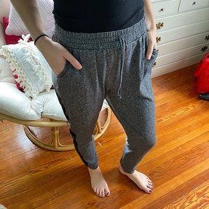 Black and grey lounge joggers